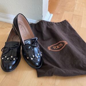 Tod's Kilt Style Studded Loafers - 37